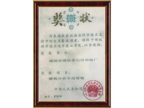 國家部級科學(xué)技術(shù)進(jìn)步二等獎(jiǎng)